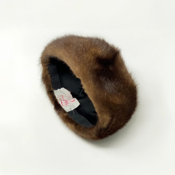 VINTAGE Designed by Lora | Mink Fur Hat + Stole (c. 1950) | EXCELLENT!!! - Picture 3 of 9